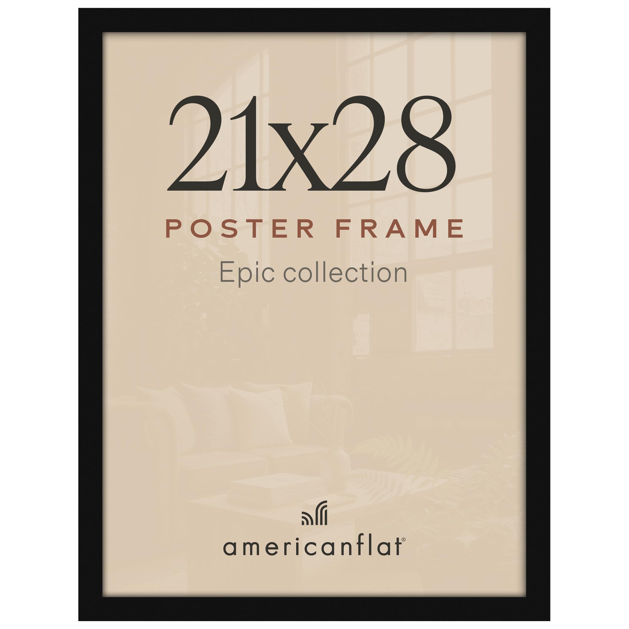 Americanflat 21x28 Poster Frame - Engineered Wood - Black