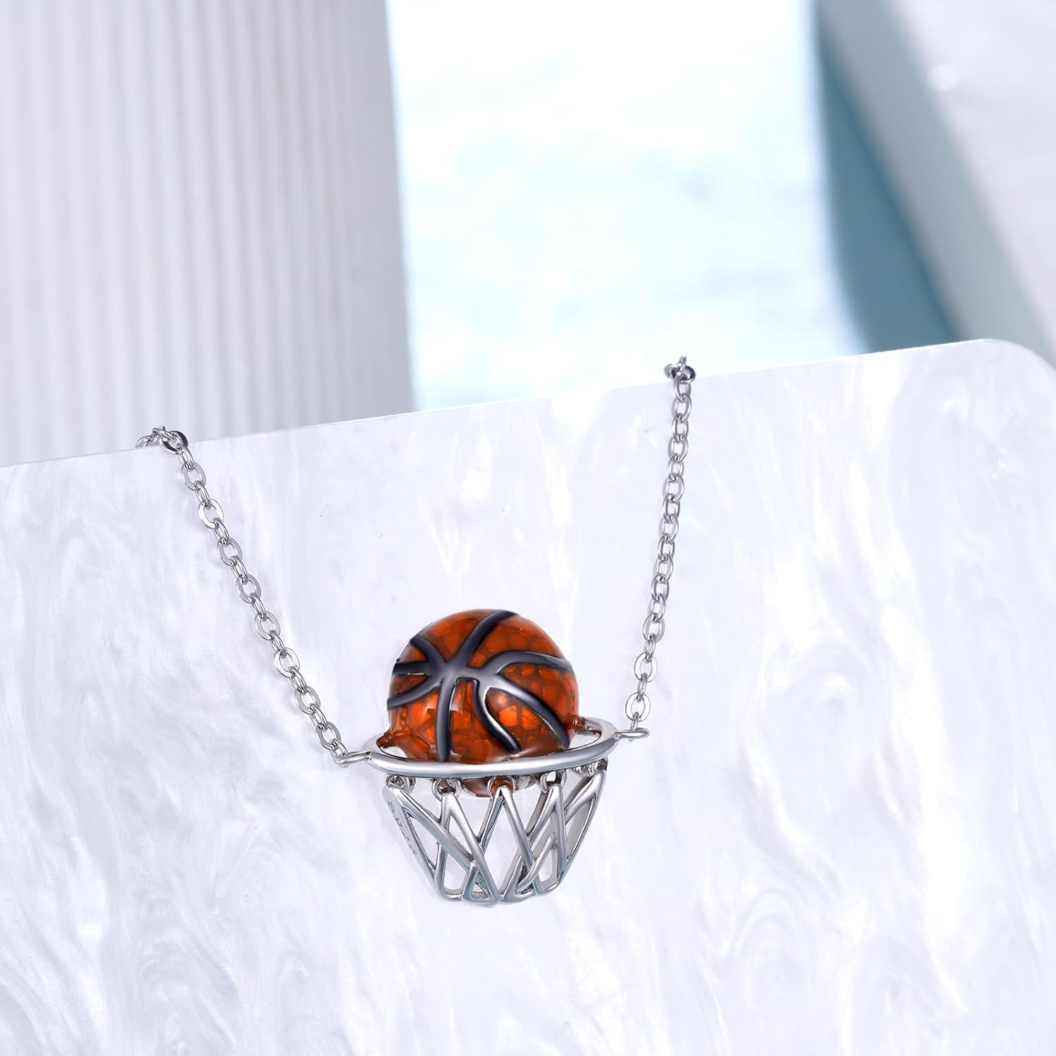 Basketball Gifts Sterling Silver Basketball Bracelet Sports Jewelry Gifts for Women