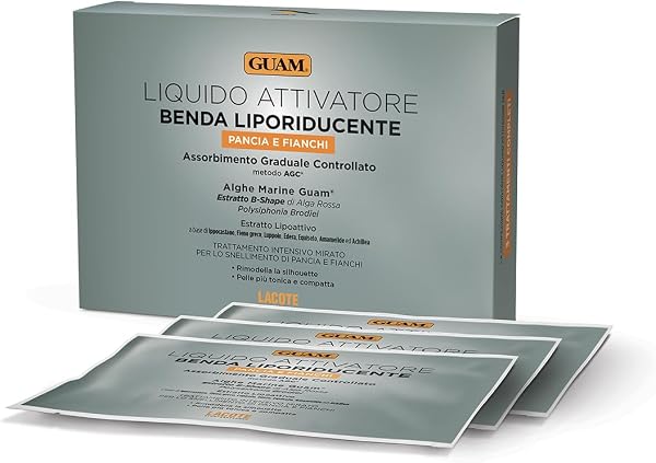 Guam Liquid Activator for bandage with lipolytic action
