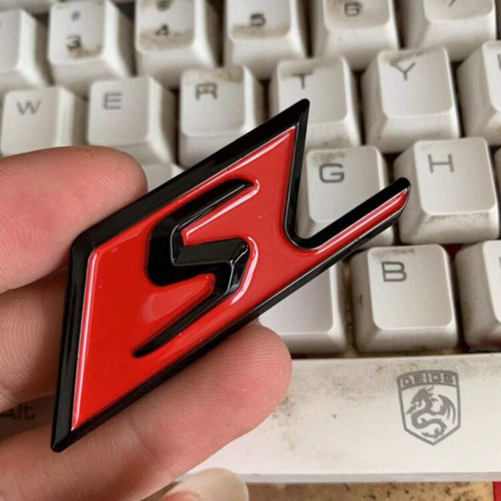 Weixinbuy for Mercedes Benz AMG SAMG W117 Cla45 W205 C63 W212 E63 W207 W176 A45 W204 W211, ABS S Badge Car Rear Emblem Sticker Accessories