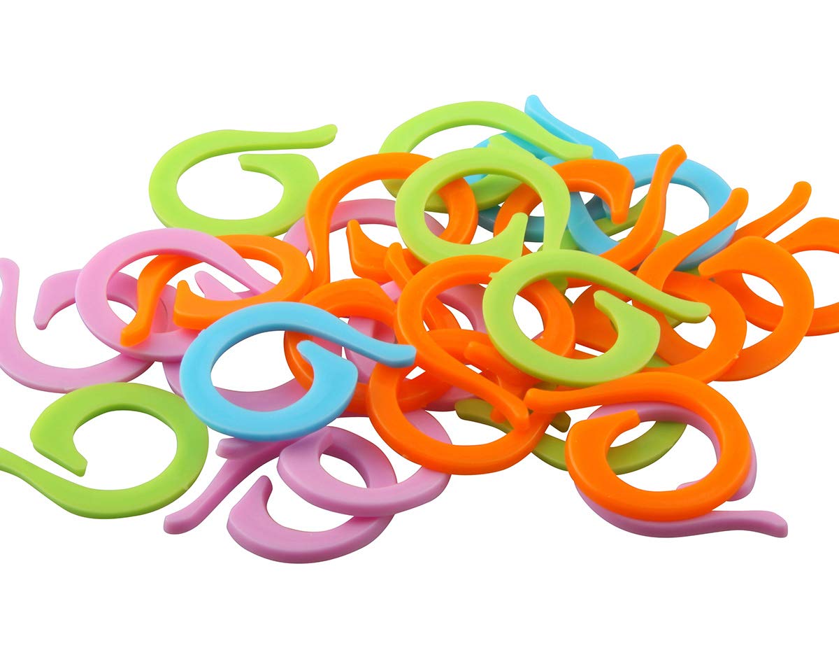 ALLinONE 1 Boxe 1 Box Colorful Split Ring Stitch Markers Crochet Locking Stitch Marker Mixed 2 Size for Knitting DIY Craft
