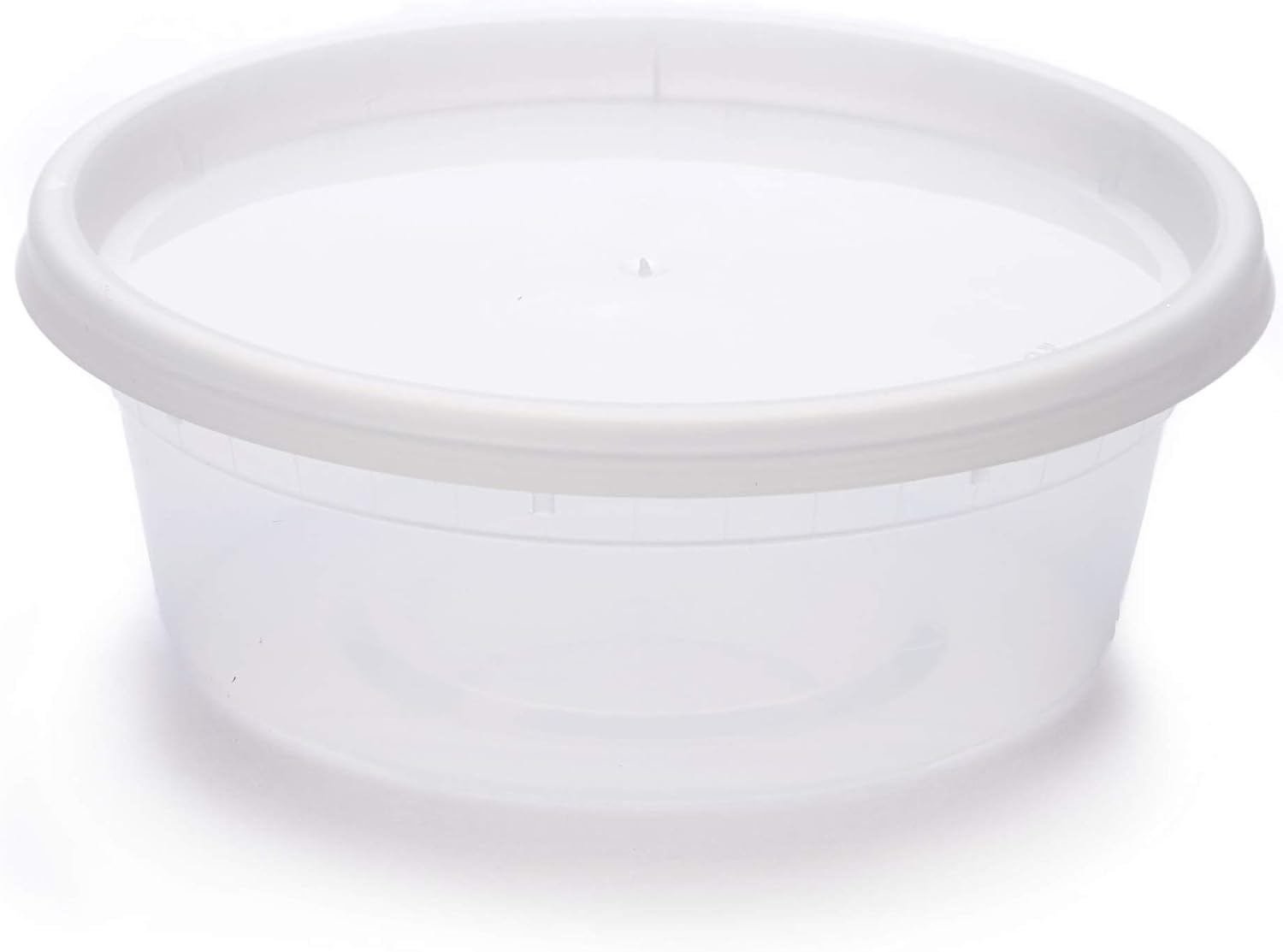 Scotty's 48 Pack of 8 oz Deli Plastic Food Storage Containers with Lids 48