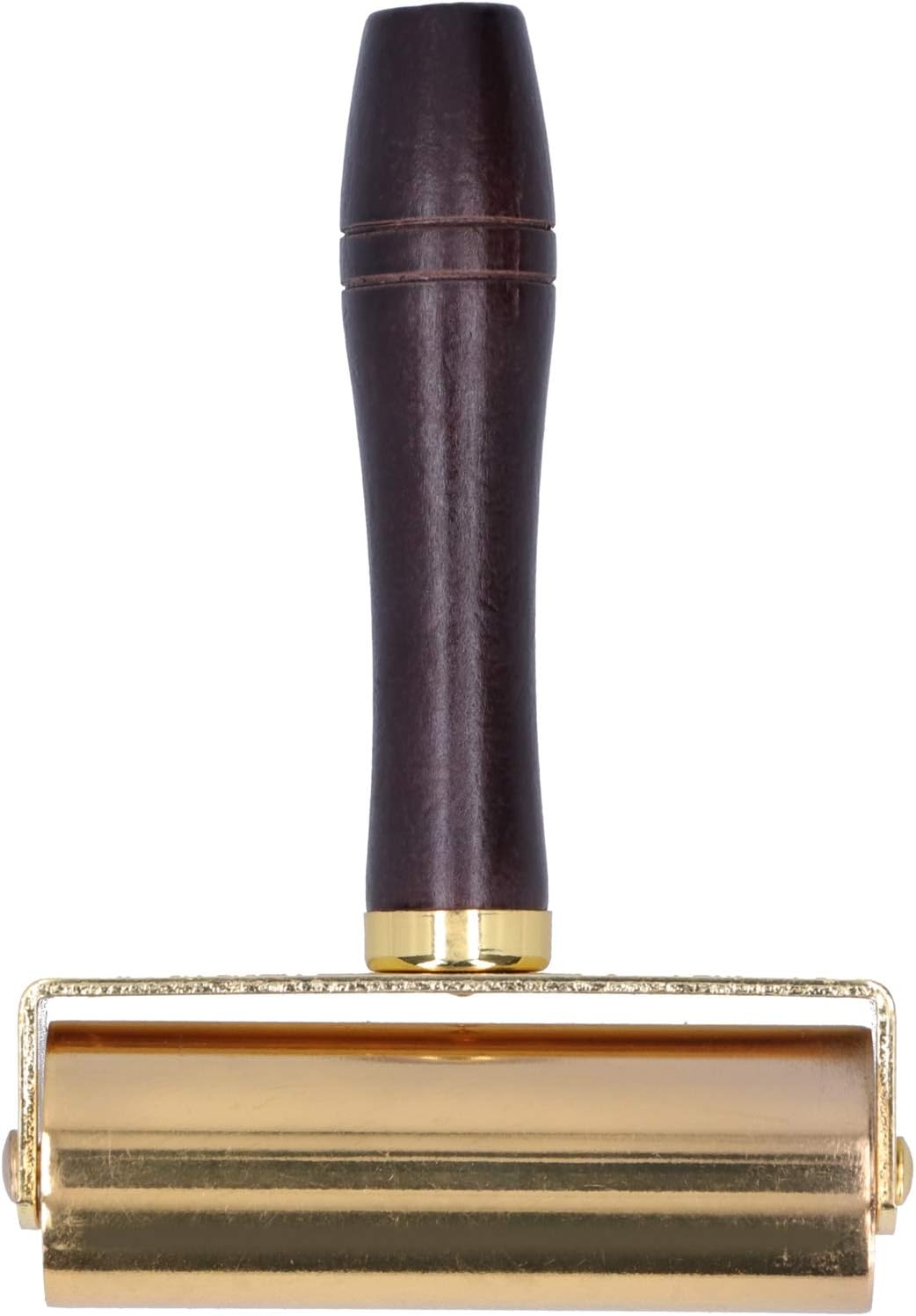 Tyenaza Leather Roller, Leather Press Edge Roller Leather Rolling Wheel Laminating Roller DIY Accessories Tool(L)