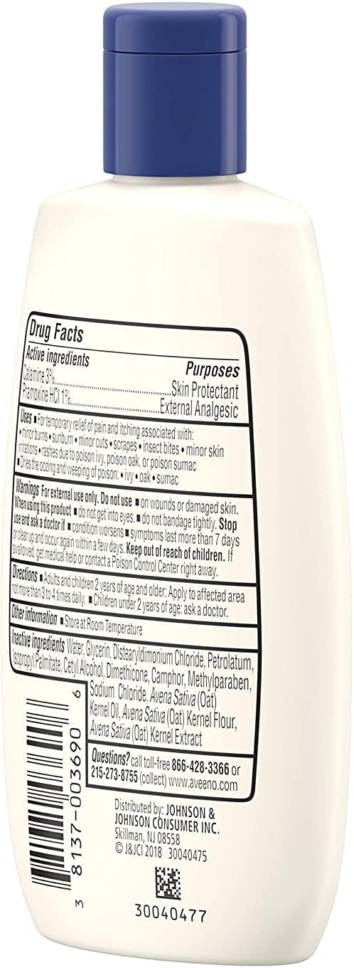 Anti-Itch Concentrated Lotion with Triple Oat Complex, Skin Protectant for Fast-Acting Itch Relief from Poison Ivy, Insect Bites, Chicken Pox, Allergic Itches, 4 fl.oz (Pack of 2)