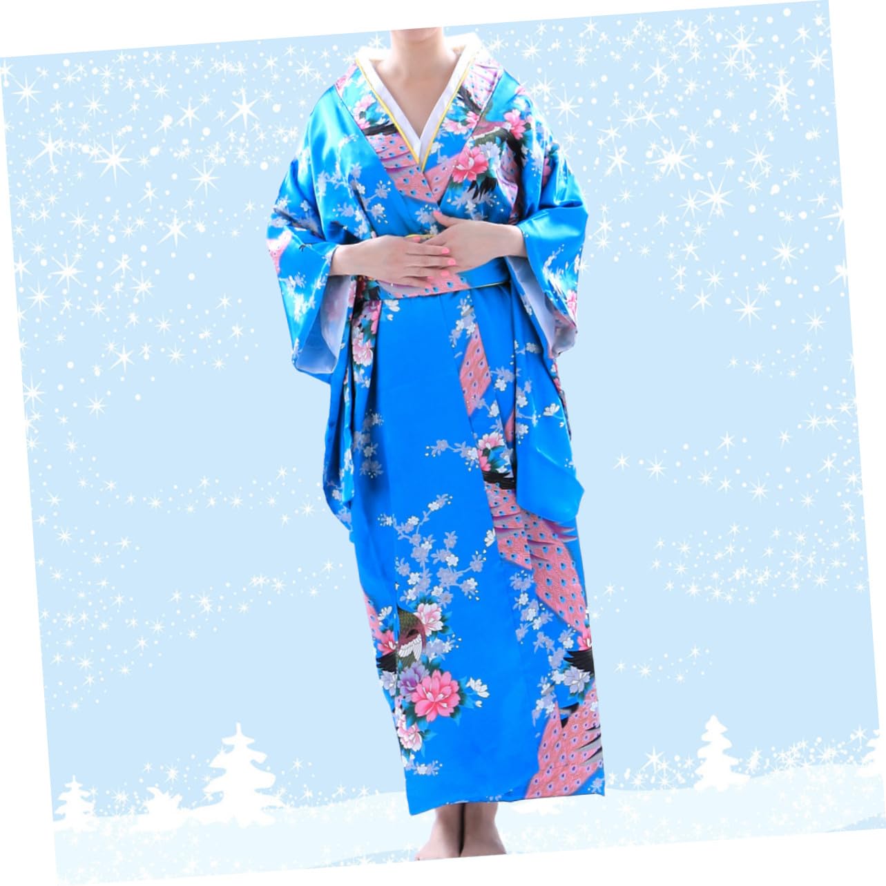 VANZACK Kimono Traditionnel Rouge pour Femme Robe de Bain Soie Synthétique Peignoir pour Nuit Fête et Unique Xl