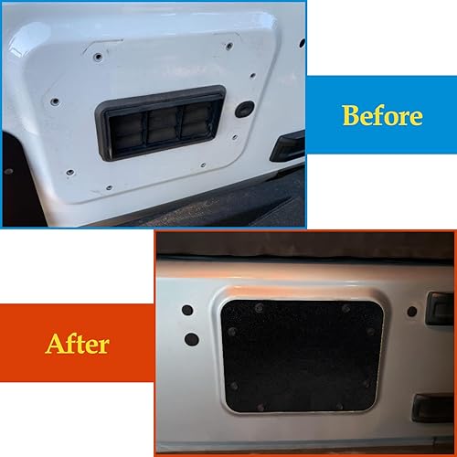 Miniatura 2 de Buling Placa de Relleno del Portador de Neumático de Repuesto de Aluminio Wrangler, Tapón del Portón Trasero, Cubierta de Placa de Ventilación