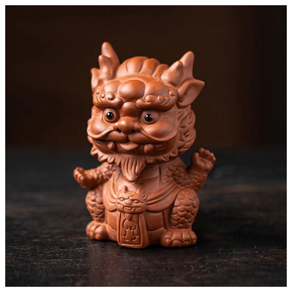 ENGENDER Kung Fu Tea Pet Chinese Tea Pet, Purple Clay, Table, Living Room Desktop Decoration