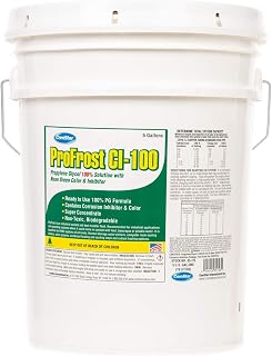 ComStar ProFrost CI-100 Propylene Glycol Antifreeze, Neon Green with Inhibitor, Ready-to-Use 100% Formula, 5 Gallon - Made in USA