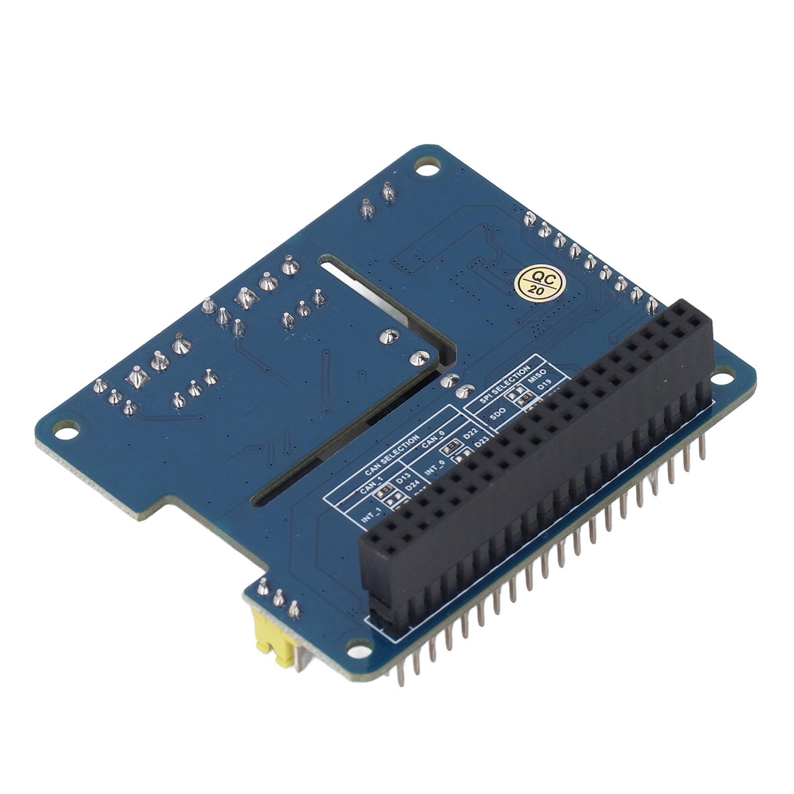 HAT di Espansione Bus CAN Isolato a 2 per 5 4B 3B+, MCP2515+SN65HVD230 Modulo CAN a Doppio Chip con Interfaccia SPI con Resistenza di Terminazione da 120 Ω di Isolamento 'alimentazione