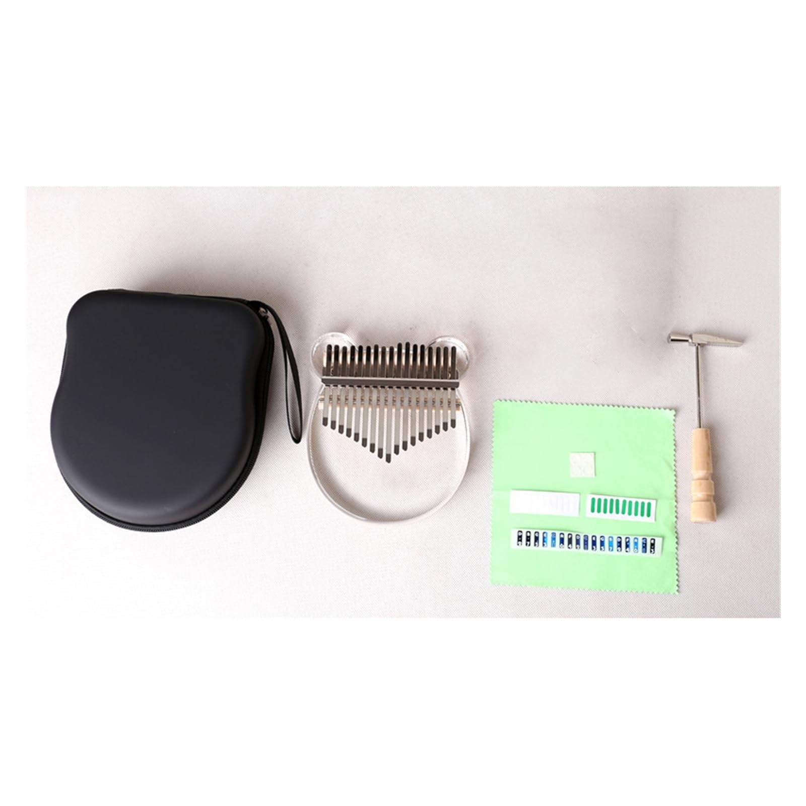 Kalimba Strumento Musicale Pianoforte A Pollice Arcobaleno Piastra In Acrilico Kalimba Trasparente A 17 Note Con Borsa E Accessori