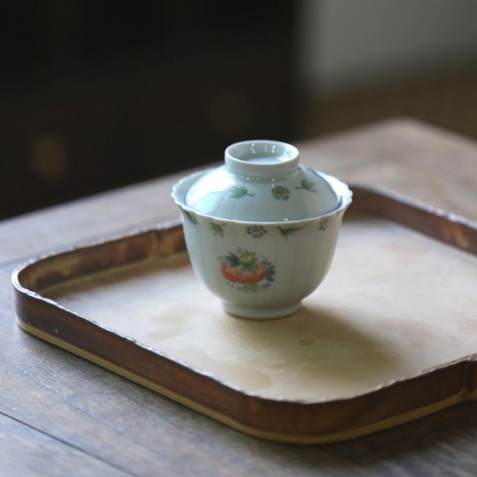 Gaiwan Unterglasurfarbe im antiken Stil, 100 ml, tragbare Teeschale für den Haushalt, Kung-Fu-Tee-Set