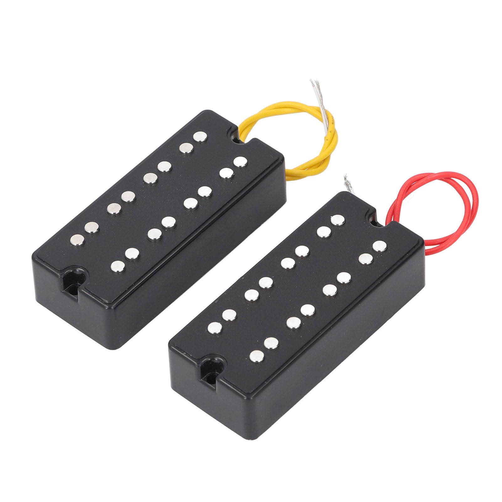 Luocute Bass Humbucker Pickups Vintage Tone Zestaw do 4 -strunowego Basu Elektrycznego, Czarne Otwarte w Stylu 2 Otwory Podwójne Cewki, Pickupy Gitarowe z 4 śrubami