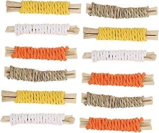 COLLBATH Brinquedos De Chinchila De Madeira Para Animais De Estimação 12 Peças Petiscos De Chinchila Brinquedos De Porquinho Da Índia Suprimentos Para Animais De Estimação Brinquedos