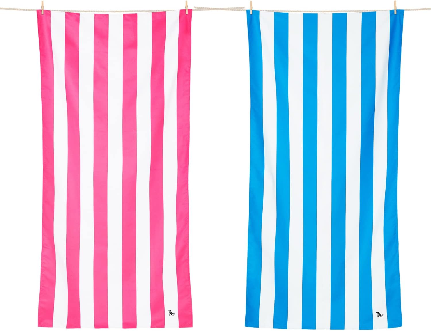 Dock & Bay Beach Towel Bundle - 2X Cabana Beach Towel - for Travel, Swimming, Camping, Holiday - Super Absorbent, Quick Dry, Sand Free - Compact, Lightweight - 100% Recycled Materials - Includes Bag