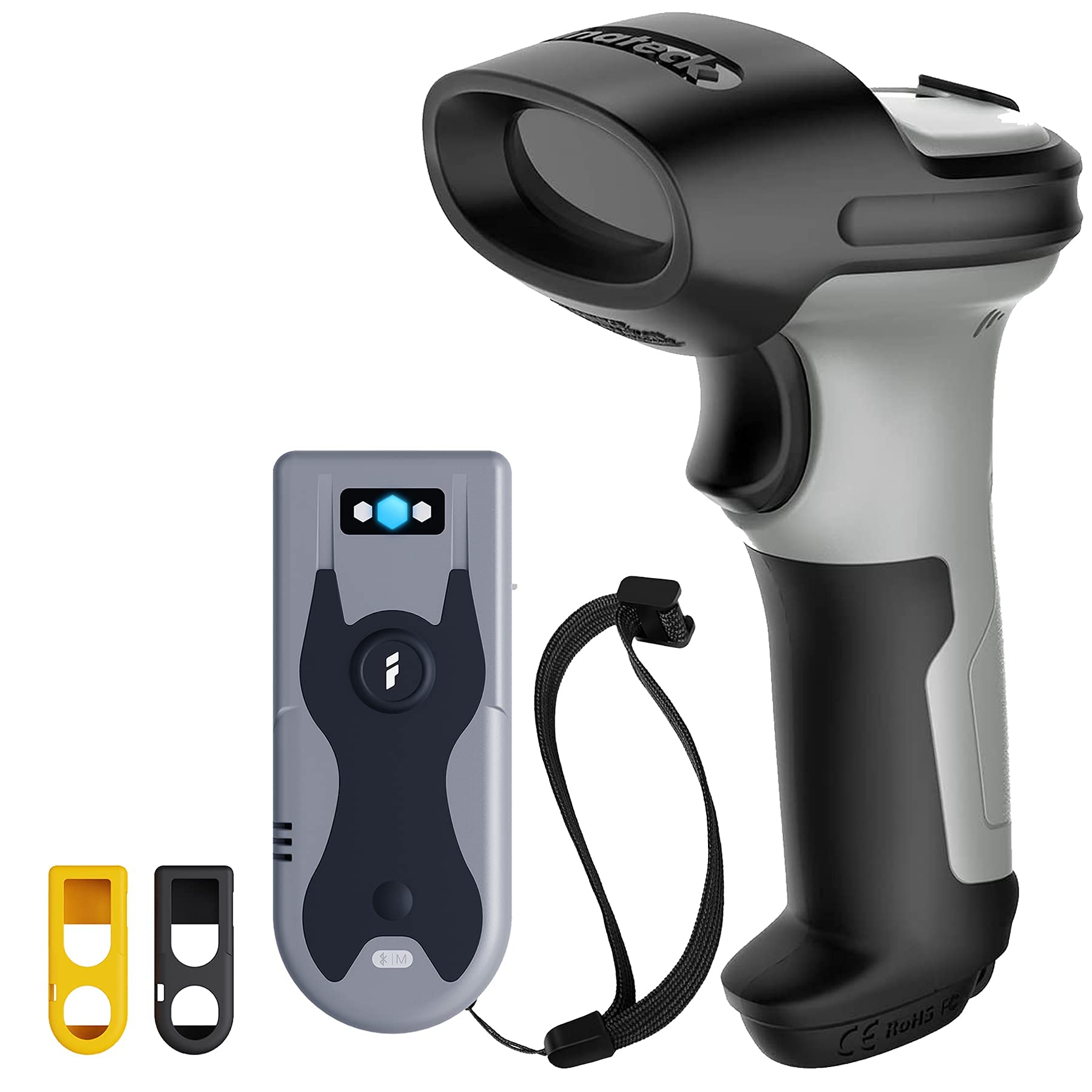 Inateck Bluetooth Barcode Scanner 1D, and Mini Bluetooth Scanner 2D, New Pocket Barcode Scanner, Bun