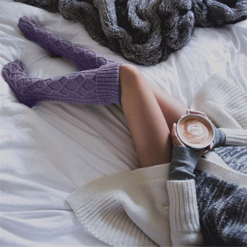Calcetines Térmicos Calcetines Altos Hasta El Muslo Para Mujer, Calcetines Por Encima De La Rodilla, Calcetines Largos Cálidos De Color Puro, Calcetines Elásticos Cómodos Calcetines Invierno