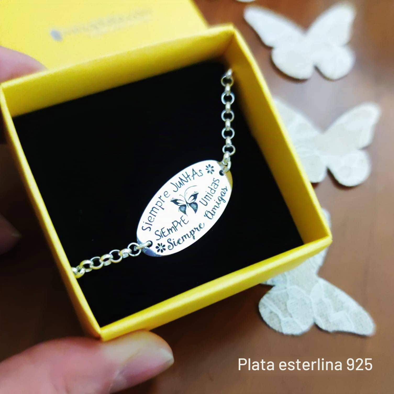 Pulsera para Amigas en Plata de Ley Siempre Juntas para Esa Mujer Especial Que está en los Mejores y en los peores Momentos