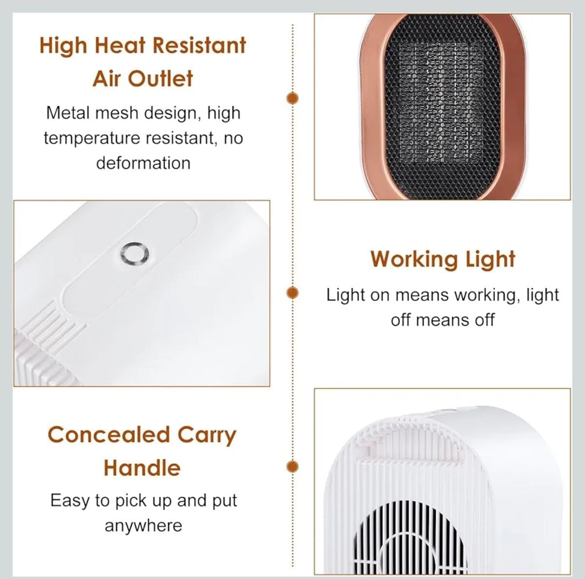 Desktop Mini Heating Fan 4