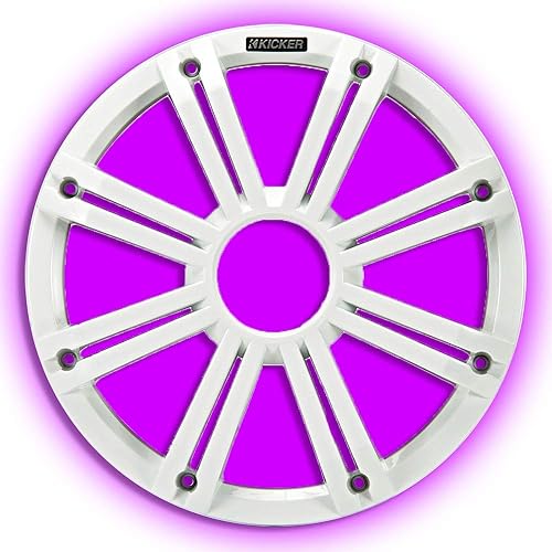 Miniatura 4 de KICKER KMG12 - Rejilla de 11.8 in para subwoofer KM12 y KMF12, LED, color blanco