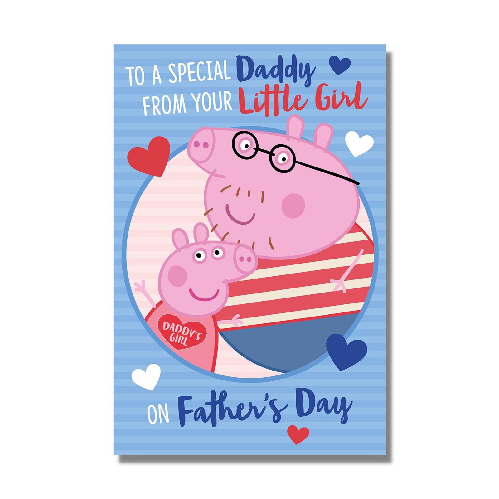 Danilo Promotions,Multi,PGF06 Pig Father's Day Card, Daddy From Your Little Girl
