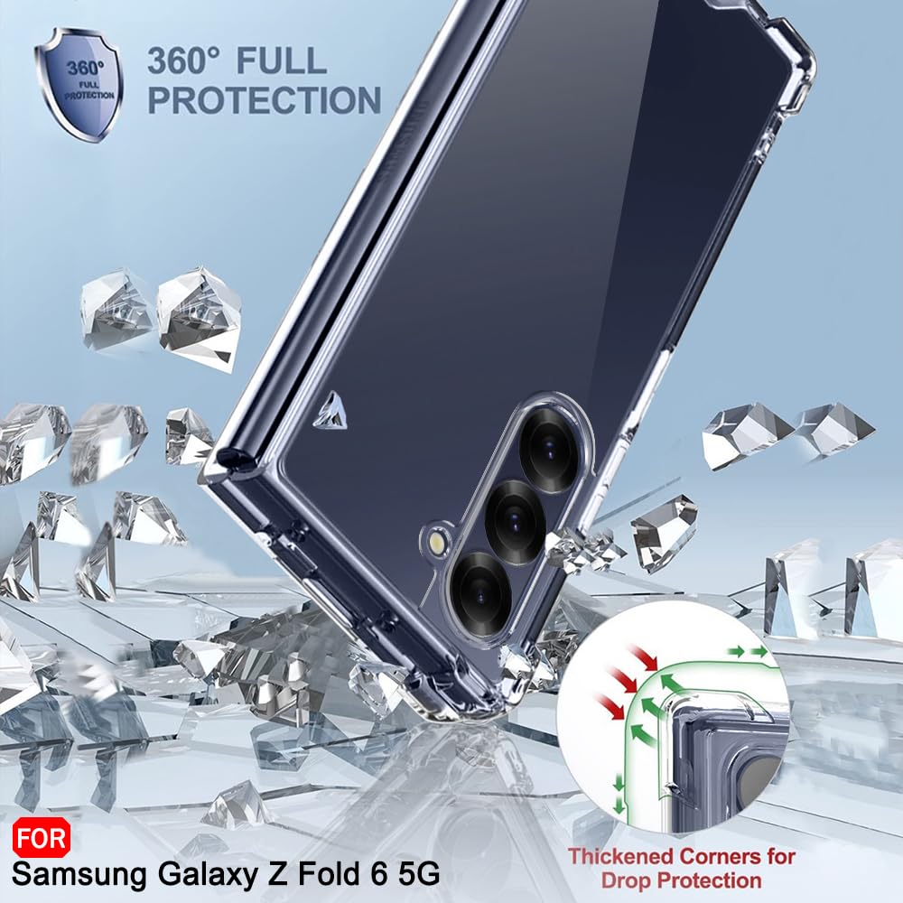 TheGiftKart Crystal Clear Back Cover Case for Samsung Galaxy Z Fold 6 5G | Shock Proof 360° Protection | Hard Clear Back Cover Case for Samsung Galaxy Z Fold 6 5G (PC & TPU, Transparent Bumper) — Amazon image 5