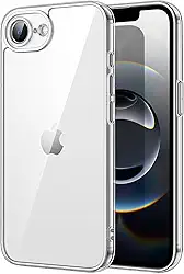 JETech Capa para iPhone 16e 6,1 Polegadas 2025, Case Protetora de Telefone à Prova de Choque, Capinha Anti-Amarelecimento, Parte Traseira Transparente Anti-Riscos (Claro)