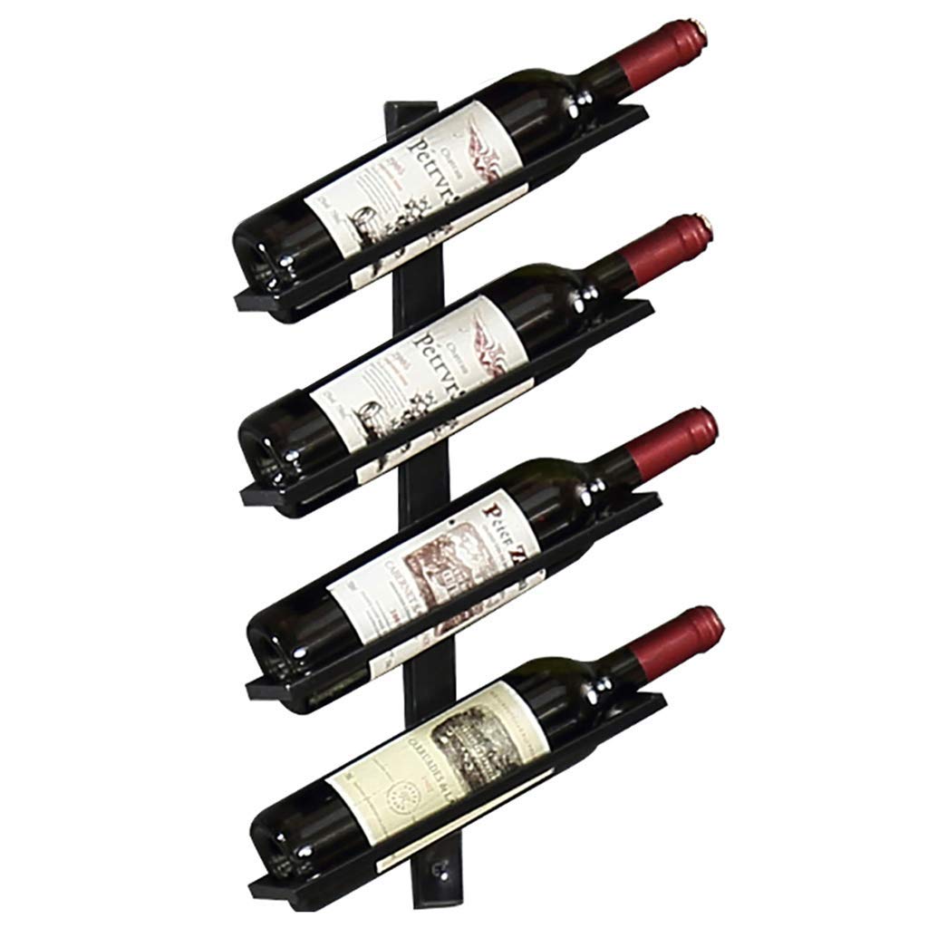 Casier à vin mural en métal support pour bouteilles de vin noir