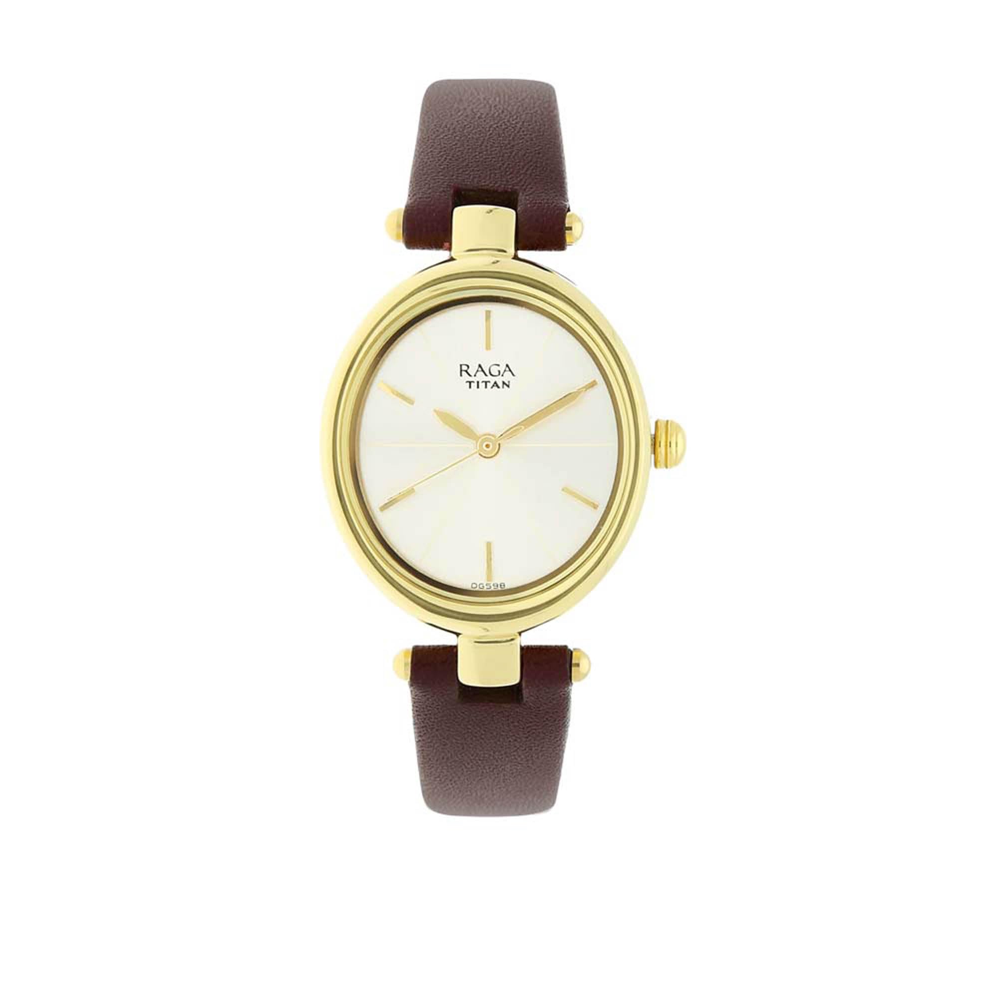 Titan Raga Viva Champagne Dial Analog Leather Strap Watch for Women-NS2579YL01 (B073WYD2MT) Amazon Price History, Amazon Price Tracker