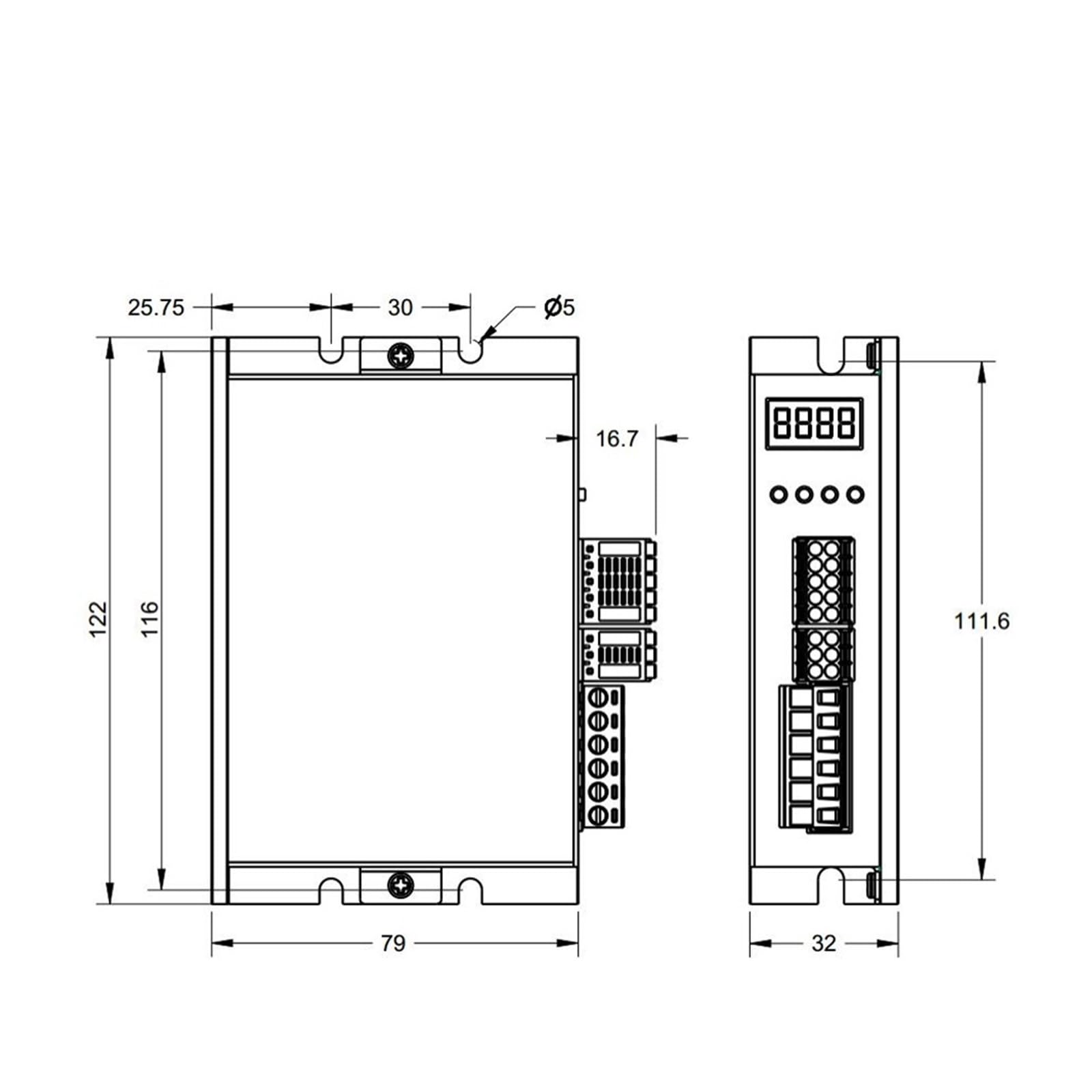 Unidad de motor paso a paso digital, codificador DL57D DC 24-80 V 1000 líneas 4A for servoaccionamiento paso a paso de circuito cerrado nema 23