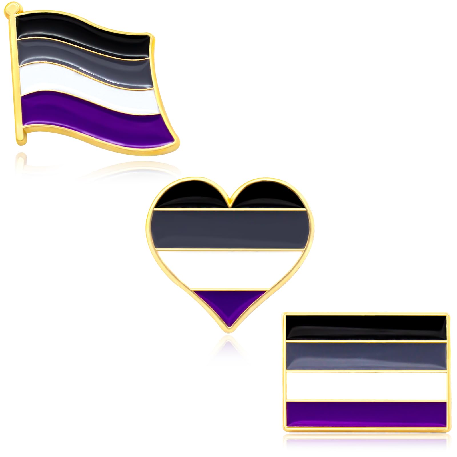 Broche de solapa de corazón arcoíris Nanafast en aleación duradera y esmalte brillante 7