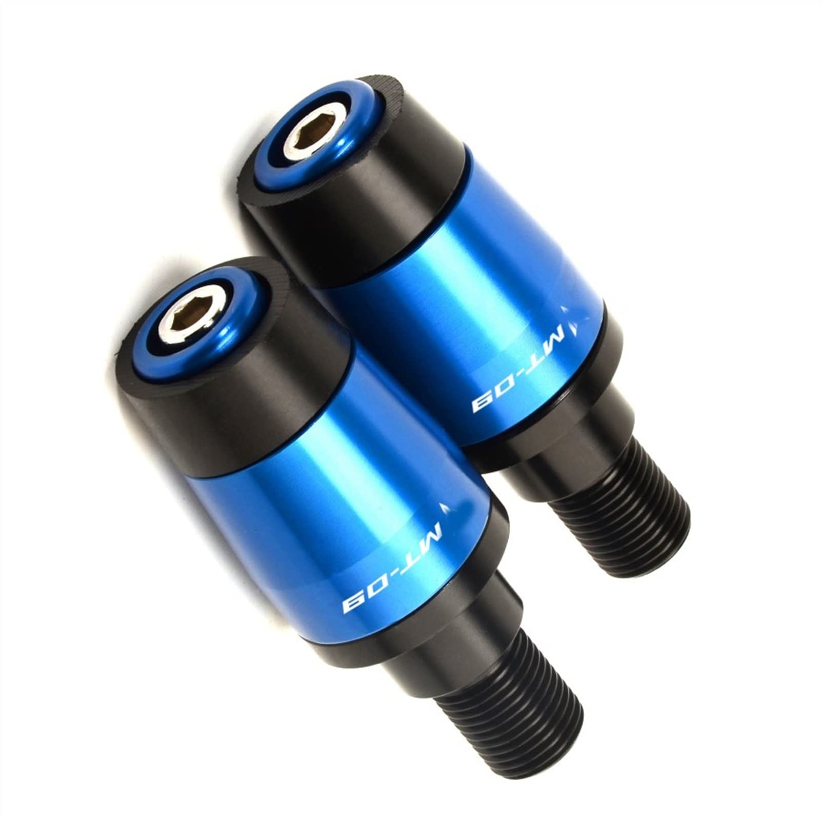 para Yamaha MT09 MT-09 Mt09 FZ09 2014 2015 2016 2017 2018 2019 Tracer 900 GT 2018-2019 Motocicleta CNC Manillar De Aluminio Puños Tapas Extremos Barra (Color : Blue)