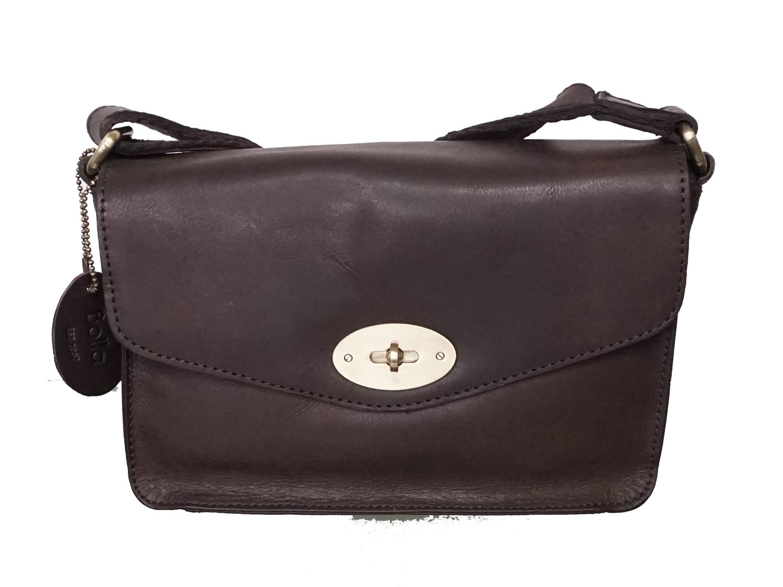Bolla BagsWomen's Leather Small Cross Body Envelope Flapover Bag with Adjustable Strap. 'CARROLL'