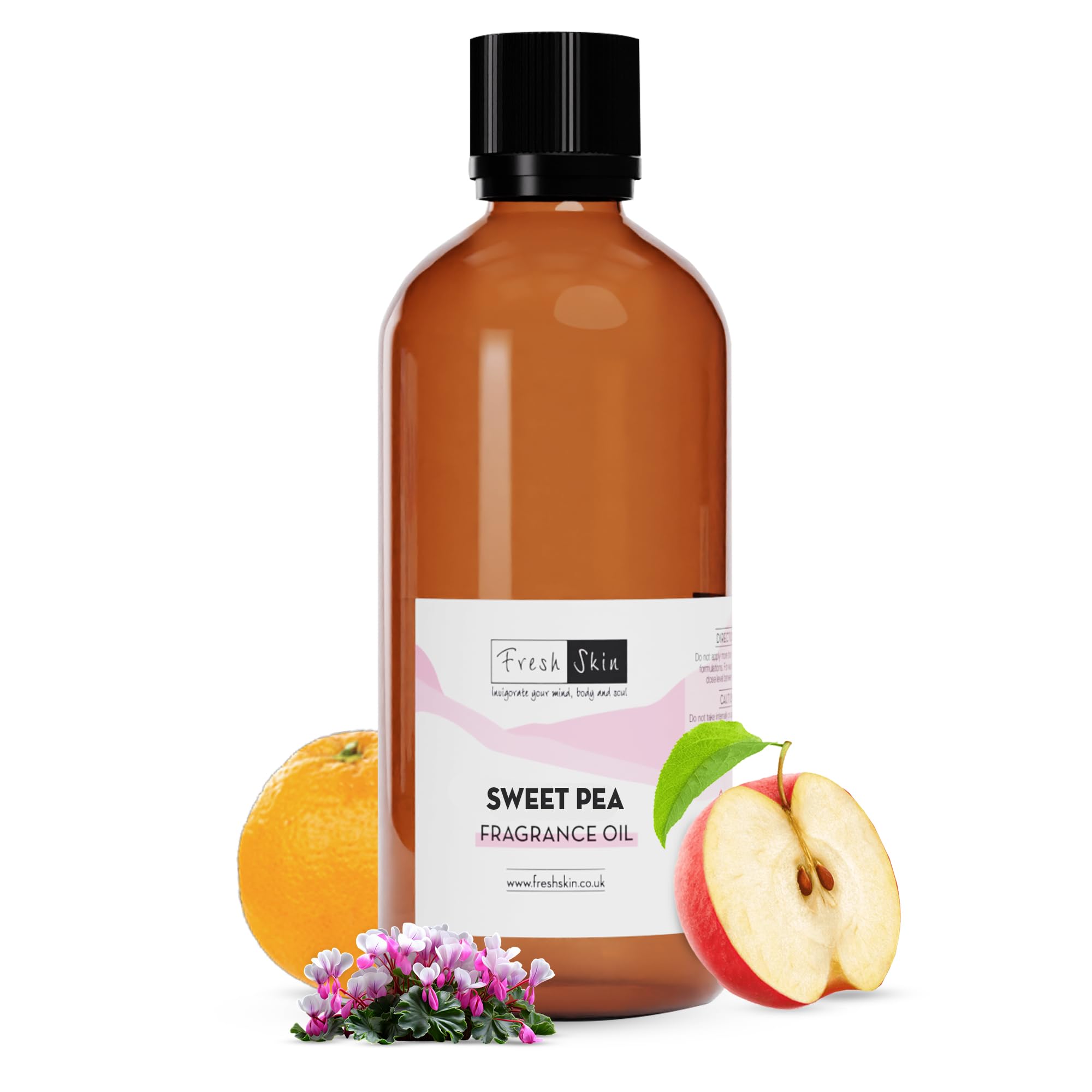 freshskin beauty ltd | Sweet Pea Fragrance Oil 50ml - Candles, Bath Bombs, Soap Making, Reed Diffusers & Wax Melts - Cosmetic Grade - Vegan Friendly