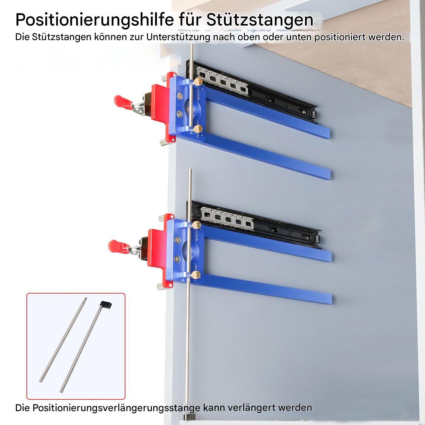 Drawer Slide Jig – Manuale 'armadio, strumento hardware | Posizionamento preciso con di misurazione, per l'installazione per officina domestica, mobili da tavolo per lavabo, materiale