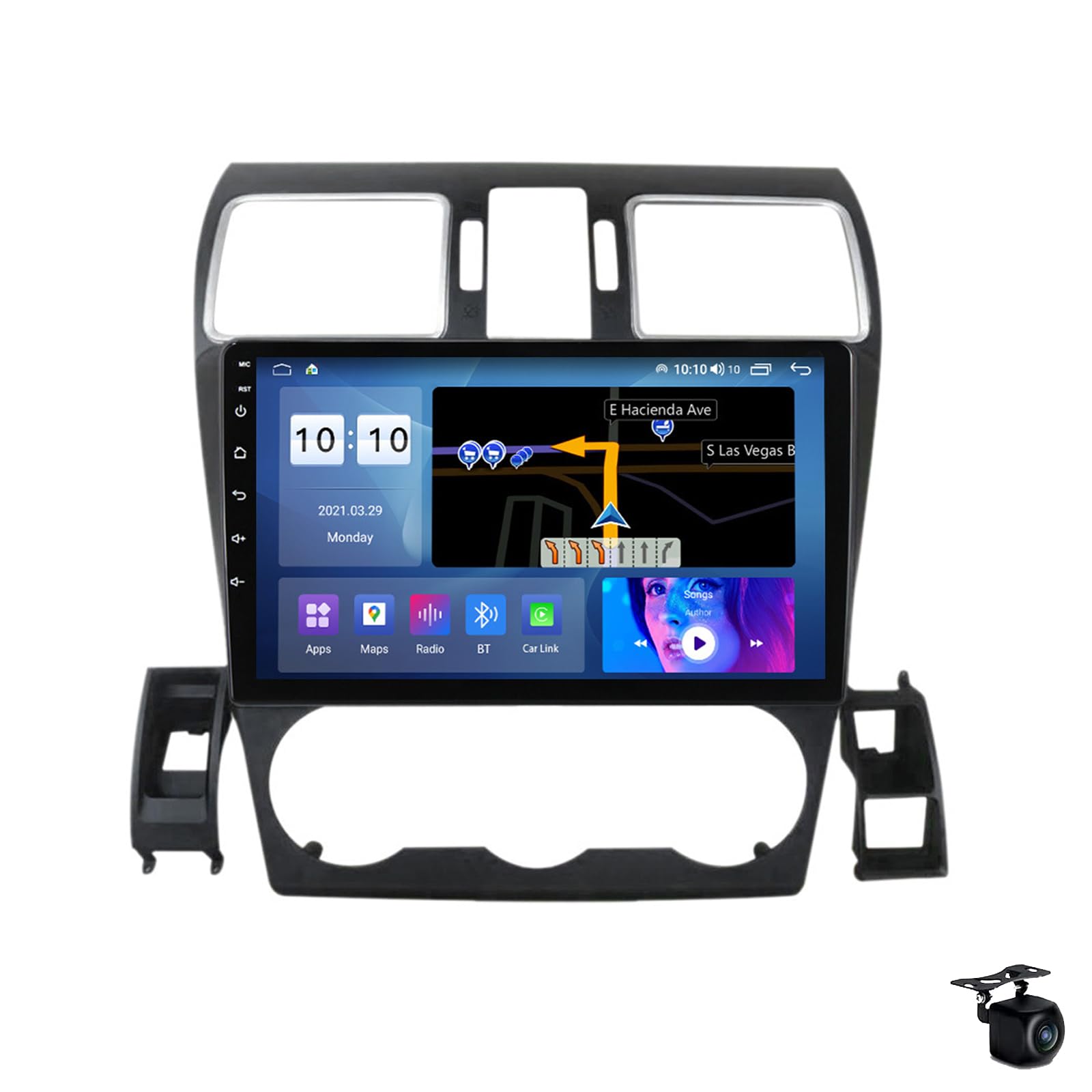 Android 14 Double Din samochodowe radio stereo do S-UBARU FORESTER 2013-2014 nawigacja GPS nawigacja satelitarna 9-calowy multimedialny odtwarzacz wideo wbudowany DSP FM BT Wifi SWC 4G 5G Carplay Plug