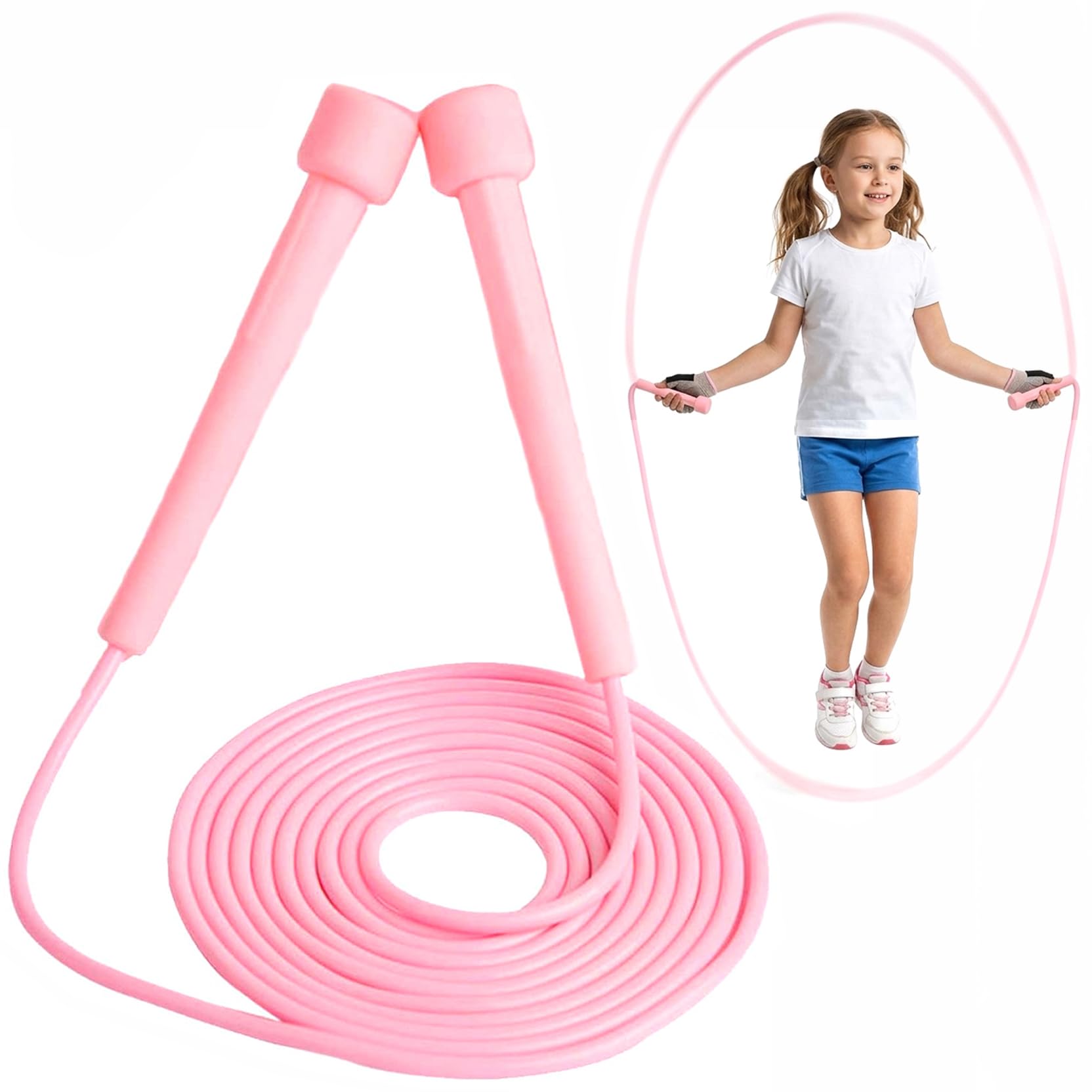 Skipping Rope Men And Women And Children, Tangle Free Jumping Rope for Gym Exercise Workout & Weight Loss For Kids-image-29