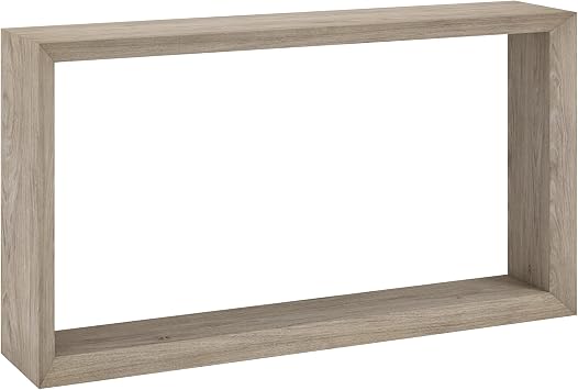 Henn&Hart 55" Modern Farmhouse Console Table, Sofa Table, Weathered Gray
