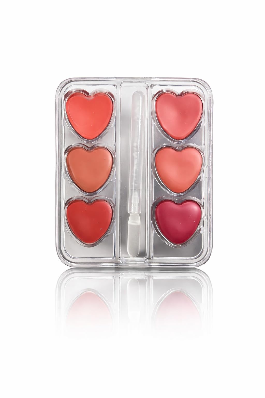 6 Color Heart Shape Lip Palette – Creamy Multi-Shade Lipstick Palette | Moisturizing, Blendable Lip Colors for Custom Lip Looks-picture-42