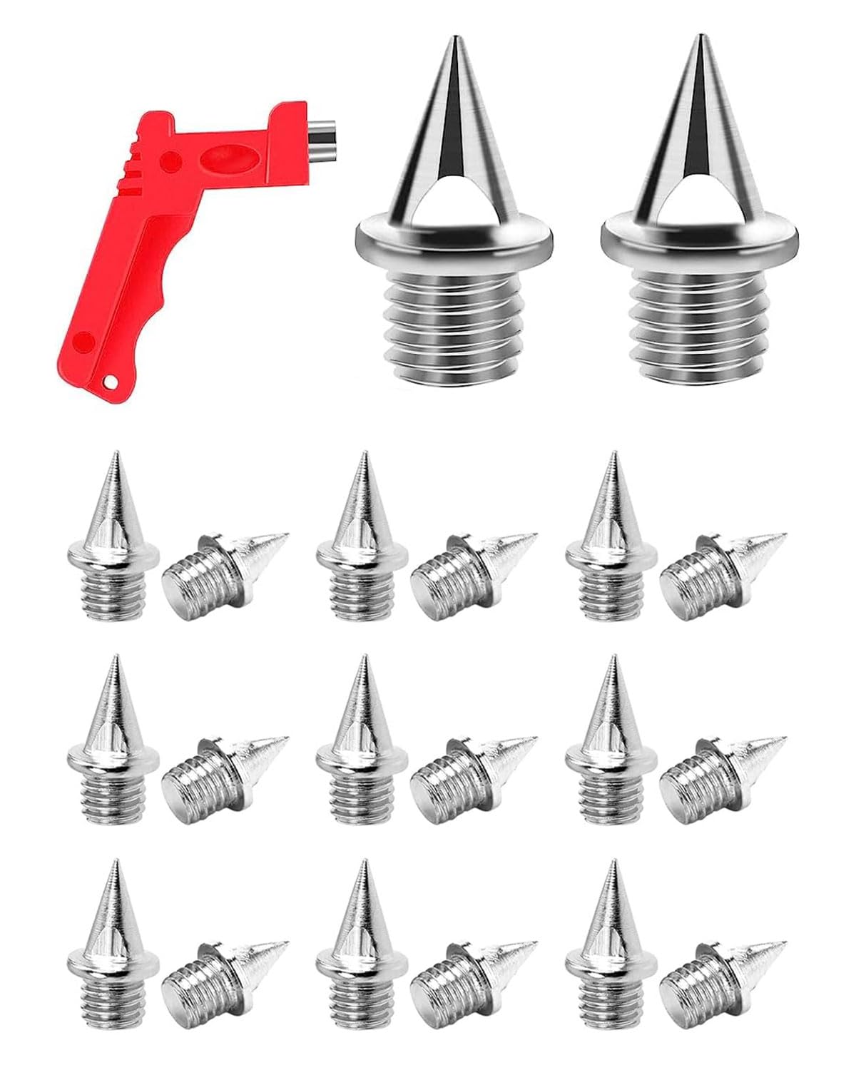 Punte per Scarpe 6 mm Chiave a Spillo, Punte d'Acciaio Piramide Sostituzione per Scarpe Atletiche