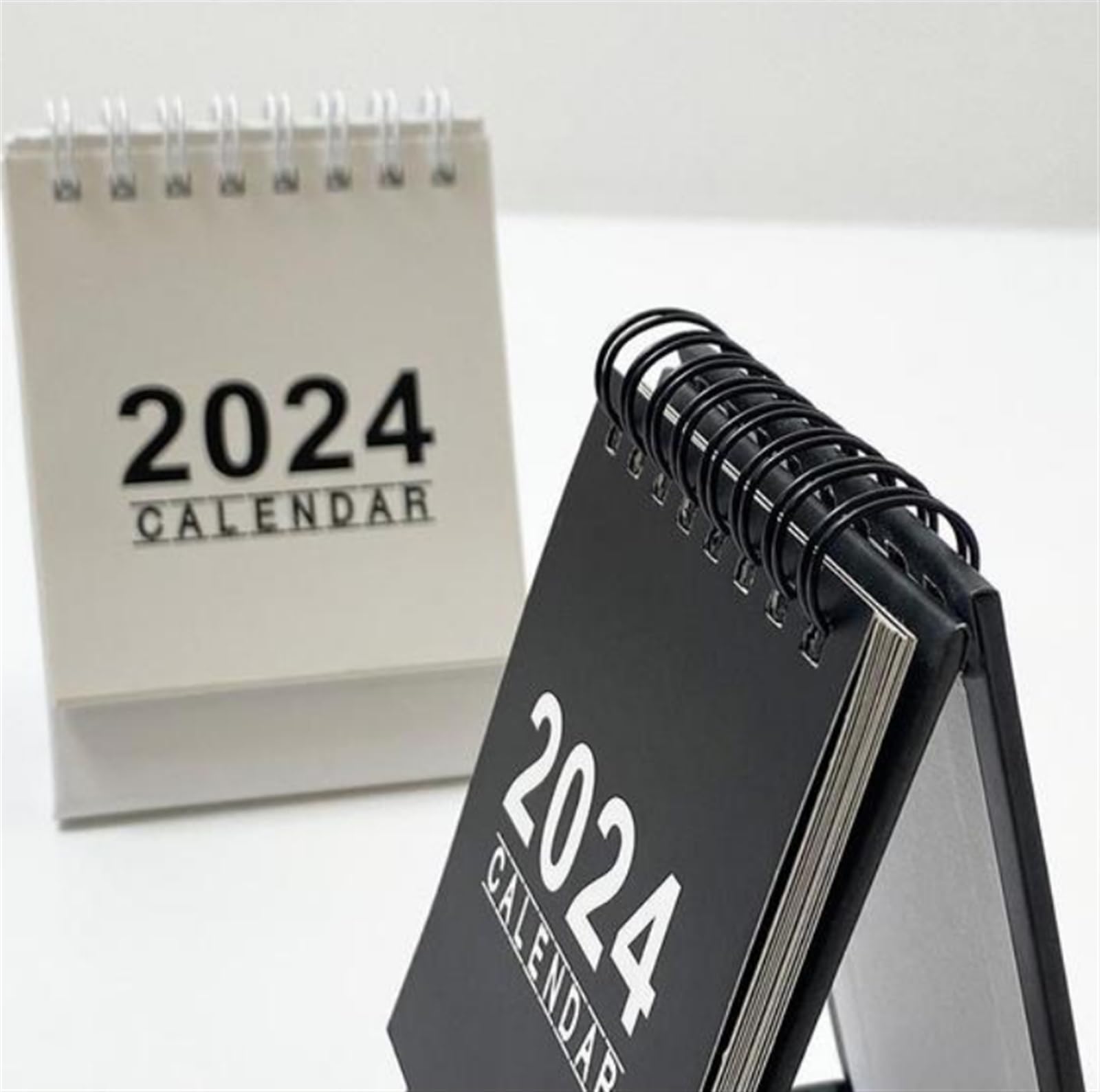 Kalendarz 2024 Mały Kalendarz Na Biurko 2024 Mini Kalendarz Na Biurko, Kalendarz Z Klapką Do Dekoracji Biurka Na Biurko Kalendarz śCienny 2024 (Color : Black, Size : 1pcs)