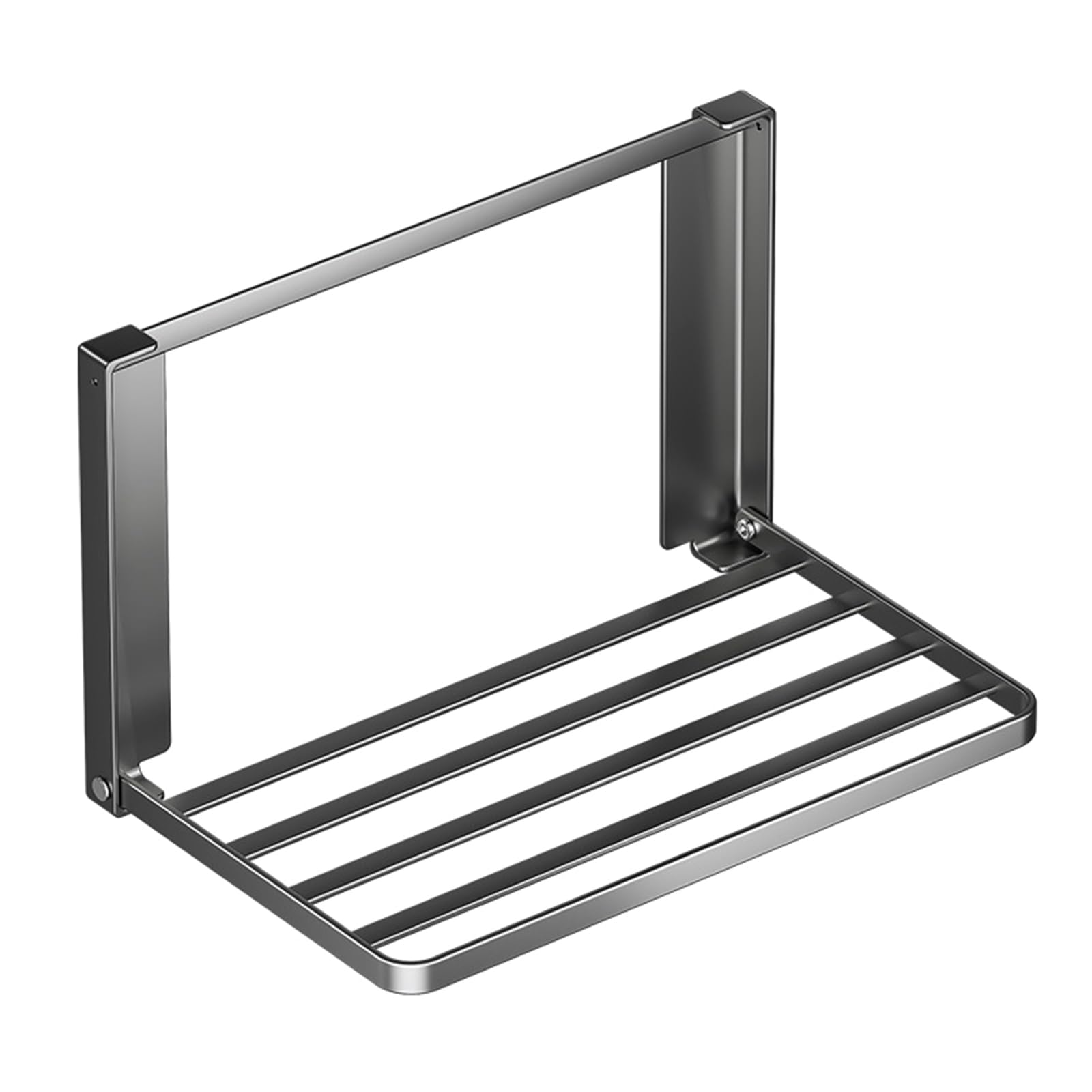 Foldable Wall Mounted Laundry Rack for Bathroom Heavy Duty Iron Towel Hanger with Protective Finish Simple Setup Needed Storage Drying Rack