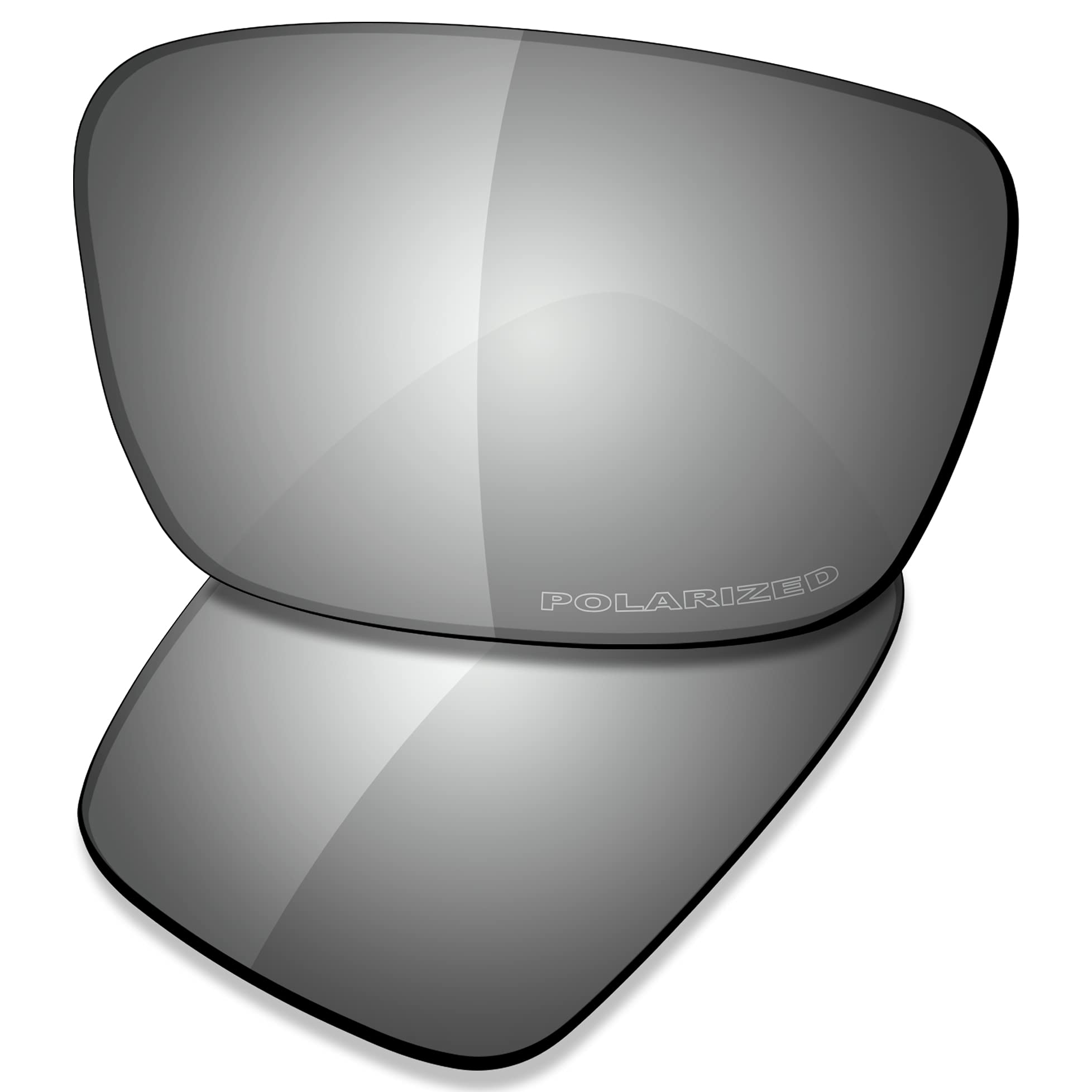 Saucer Premium Replacement Lenses for Oakley Fuel Cell OO9096 Sunglasses High Defense - Chrome Metal Polarized