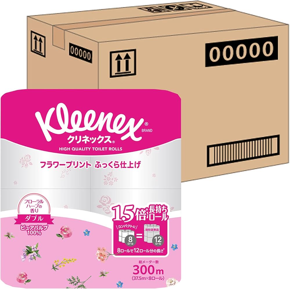 Amazon.co.jp: トイレット ダブル 37.5m 64ロール クリネックス