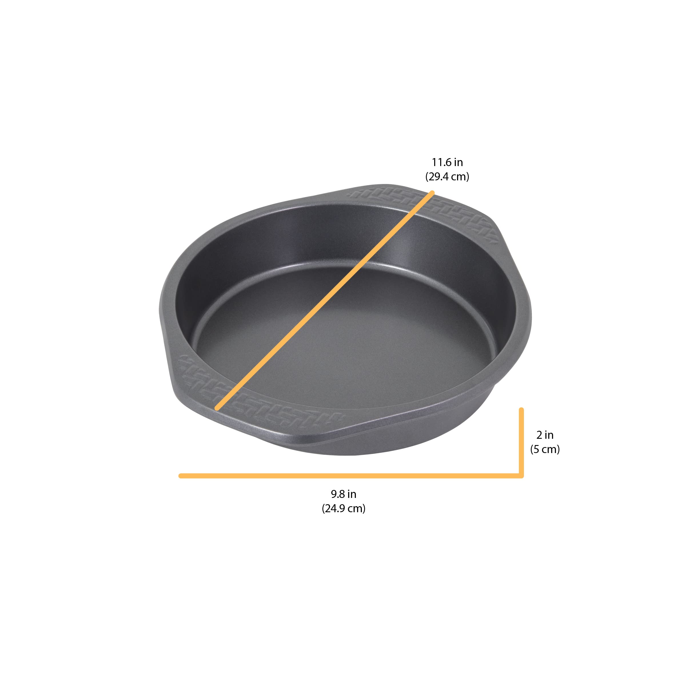 Chicago Metallic Everyday Non-Stick Round Cake Pan. Perfect for Making Cakes or Layer Cakes, casseroles, and More Gray