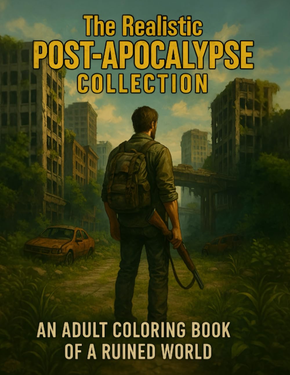 The Realistic Post-Apocalypse Collection: An Adult Coloring Book Featuring 50 Detailed Illustrations of Dystopian Landscapes, Ruined Cities, and Lone
