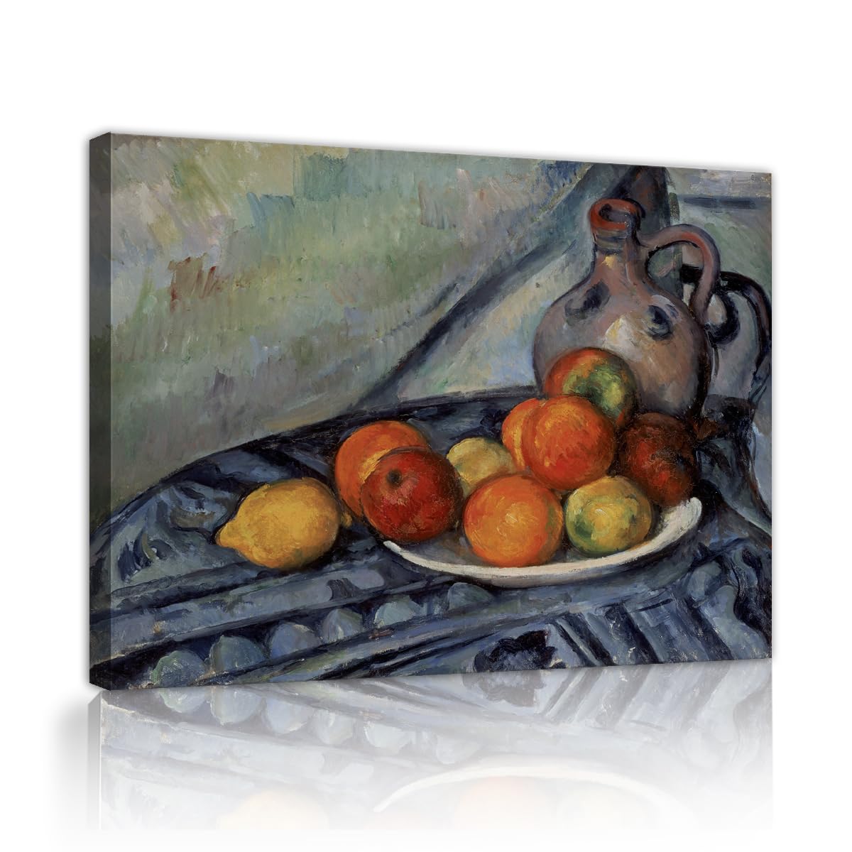 Decoración salón Frutas y jarra Paul Cezanne lienzo 65x80cm