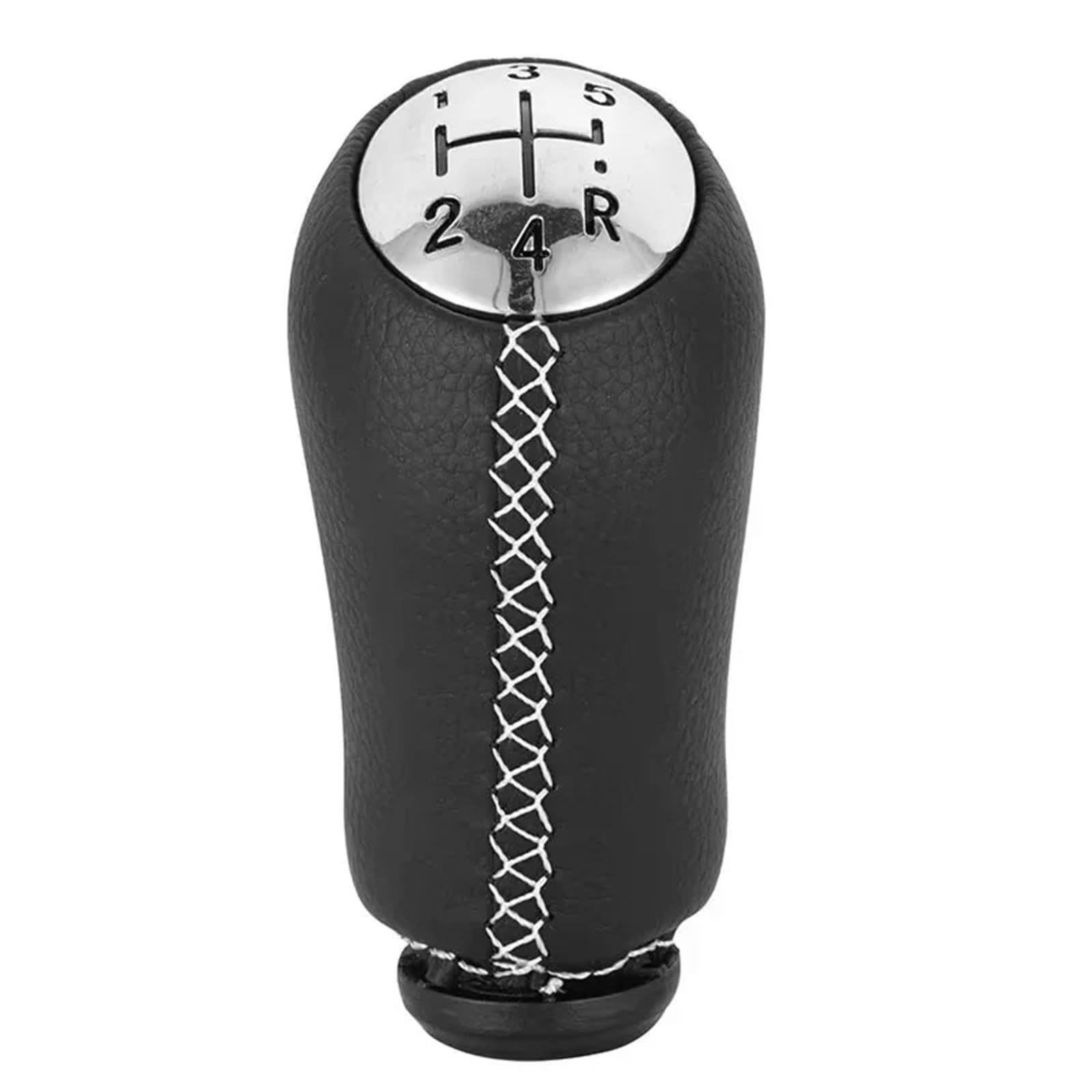 EHWLFVX Car Gear Shift for Megane II for Clio III for Scenic 5 Speed Gear Shift Knob Stick Head Car Lever Handle Universal(White Line)