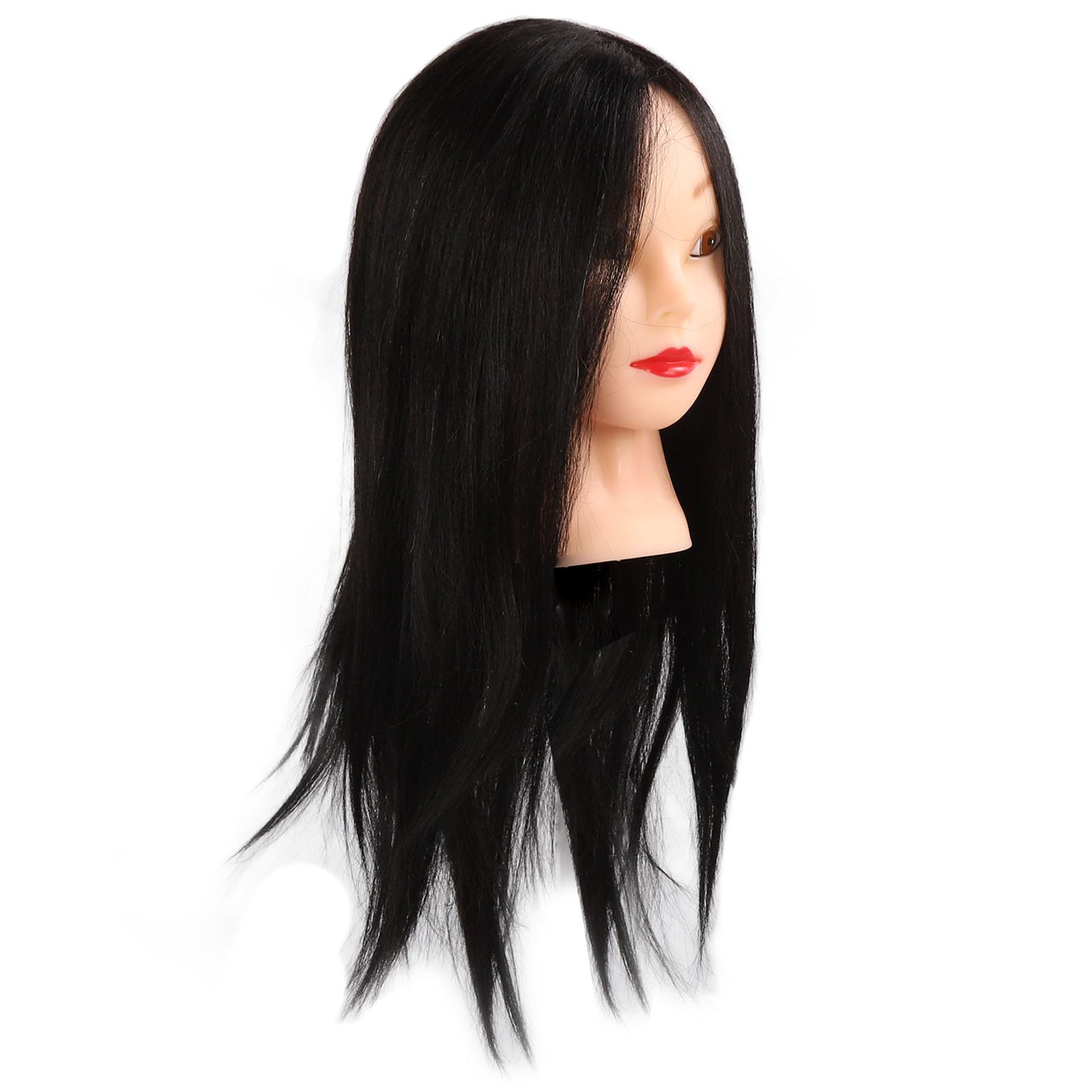 Yinhing Manichino Capelli 55cm Capelli Veri Misti Orecchie Grandi