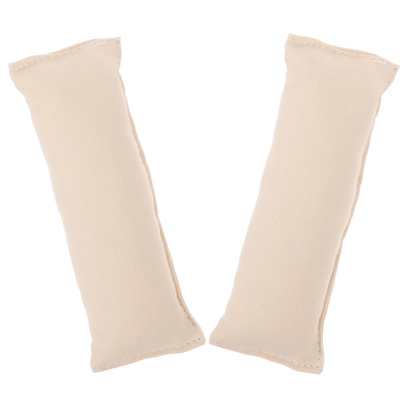 PRETYZOOM 2Pcs Cotton Computer Wrist Elbow Pad 13X5Cm Anti-Slip Keyboard Mouse Wrist Rest Creamy White for Office Desktop