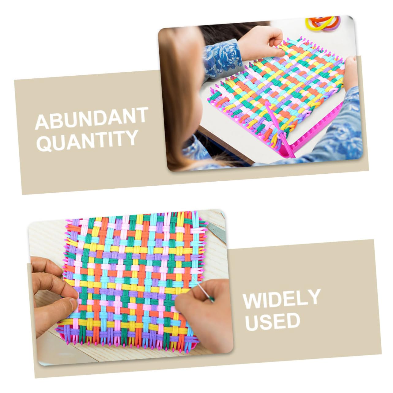 Toyvian 384pezzi Elastic Potholder Anelli Per Tessitura Colorati Per Ragazzo Ragazza Kit Di Ricarica Per Creazioni Artigianali Colori Vivaci Per Attività Creative